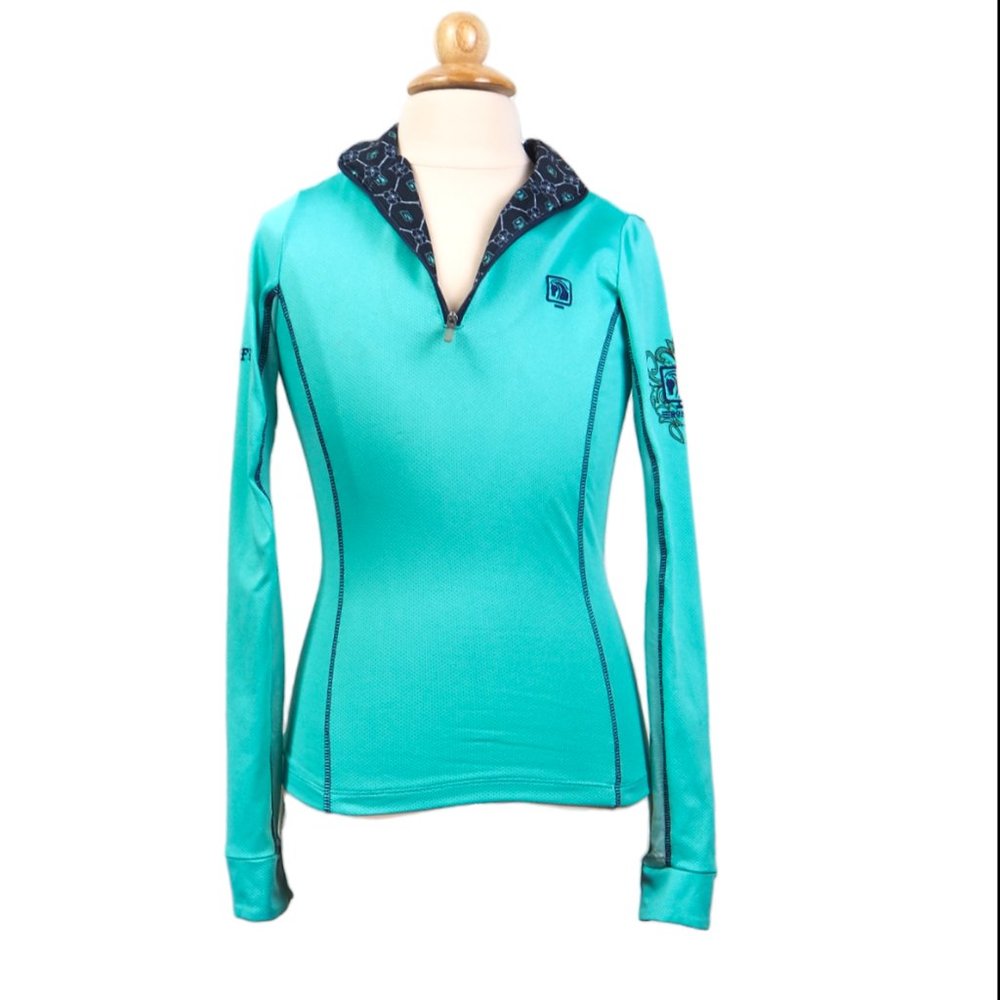 Girls Romfh Chill Factor Sun Shirt - Aqua Small